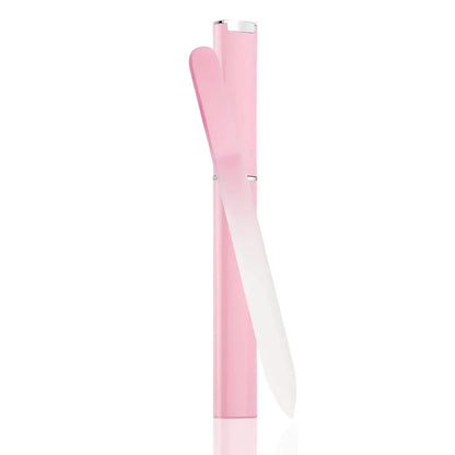 Premium British glass nail file with protective case for healthier, smoother nails