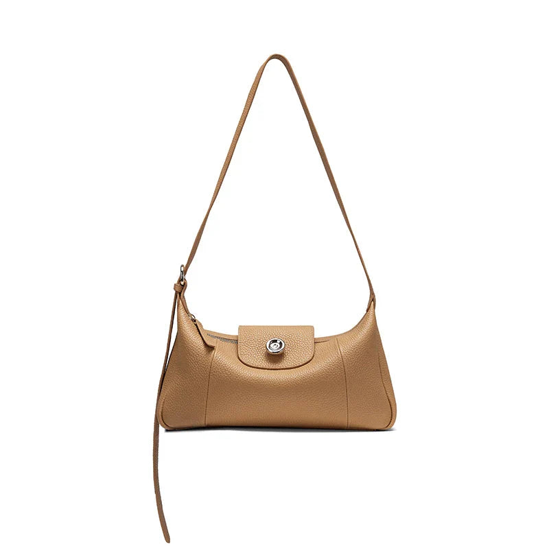 Luxurious Leather Crossbody Shoulder Bag for Women in Brown Colour