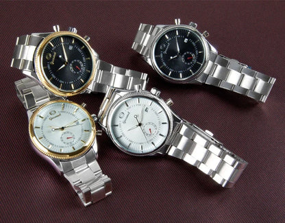 Premium British-made steel-belt business watch with a classic, elegant design