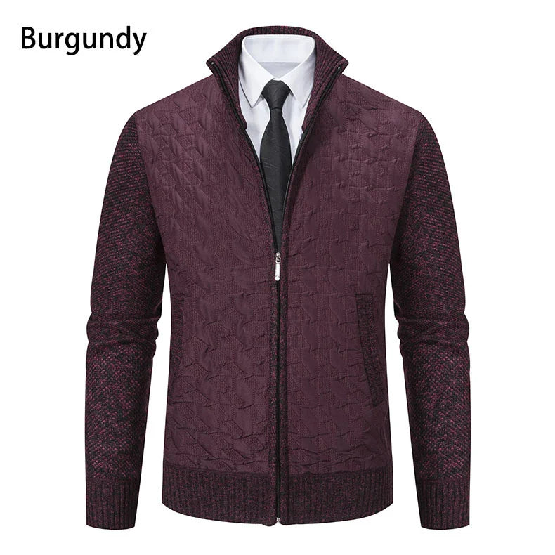 Premium slim-fit jacket with stand collar in a range of classic colours, made from high-quality chenille fabric for exceptional warmth and comfort.