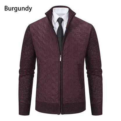 Premium slim-fit jacket with stand collar in a range of classic colours, made from high-quality chenille fabric for exceptional warmth and comfort.