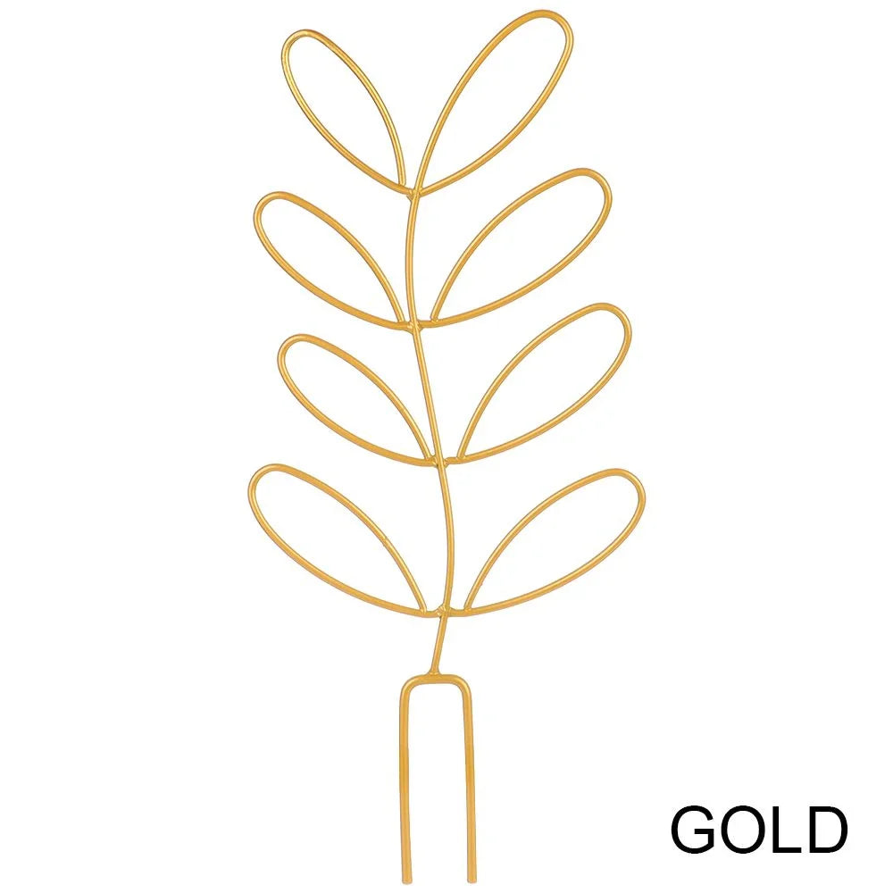 Decorative leaf-shaped plant trellis made of high-quality metal, available in multiple colours to complement your British garden or patio decor
