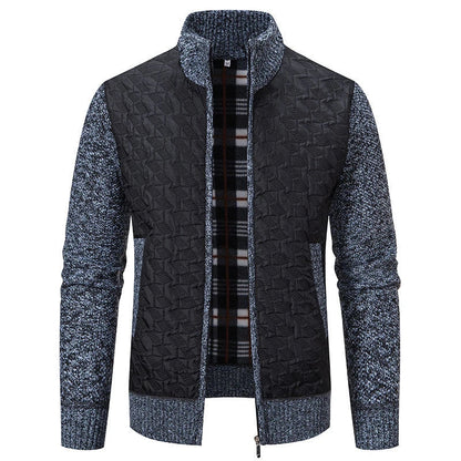 Premium slim-fit jacket with stand collar in a range of classic colours, made from high-quality chenille fabric for exceptional warmth and comfort.