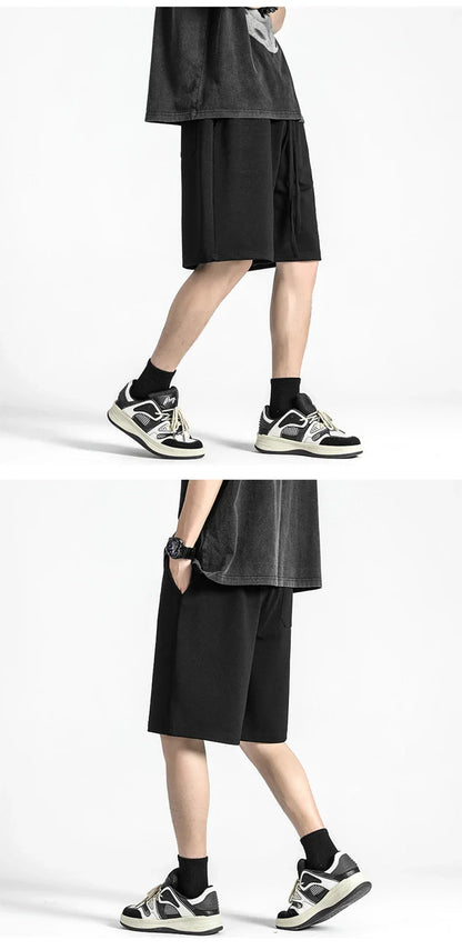 Premium straight-fit drawstring trousers in white, khaki, and black colours for stylish British men
