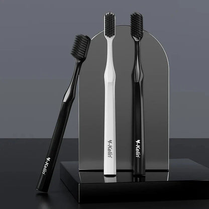 Premium Extra Hard Men's Toothbrush Cleaning Set with Small and Medium Bristles for Thorough Plaque Removal and Oral Hygiene