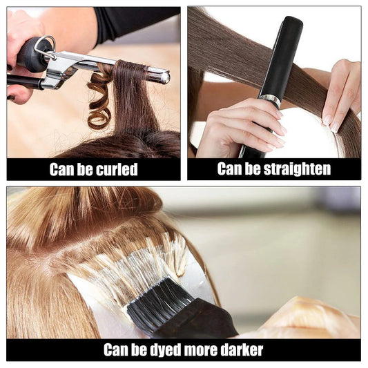 Premium Keratin U-Tip Hair Extensions in Cold Blonde, providing natural-looking length and volume