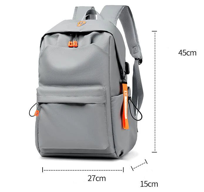 Premium casual laptop rucksack with adjustable, padded shoulder straps and dedicated laptop compartment for men's travel