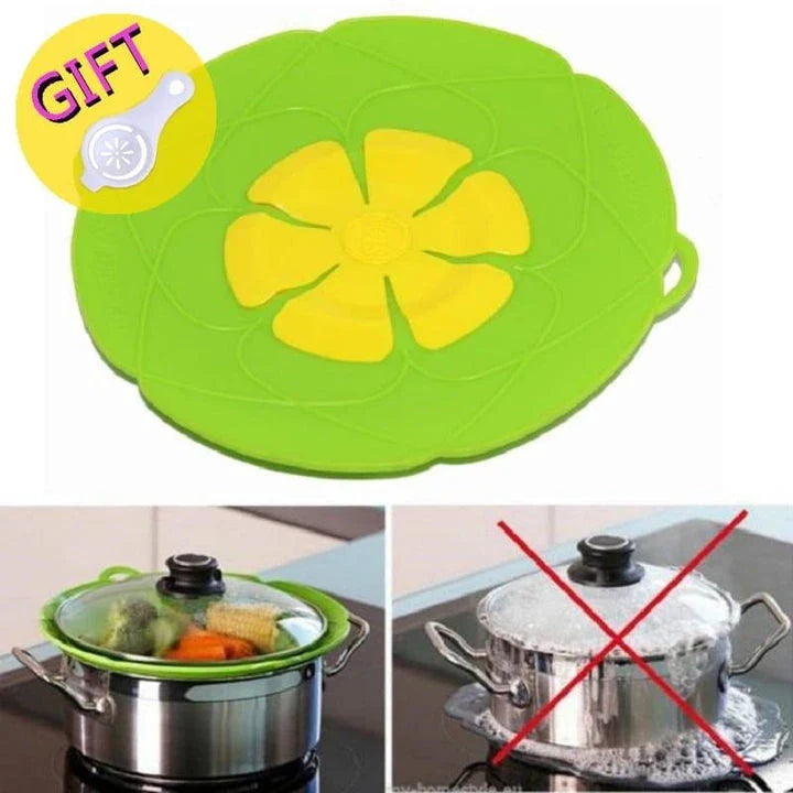 Premium spill-proof pot lids made of food-grade silica gel to prevent boil-over messes in the kitchen