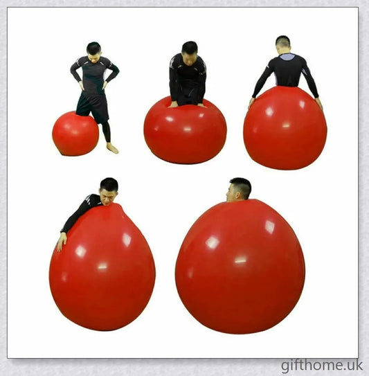 A giant inflatable balloon costume suitable for people of all sizes, providing hours of hilarious bouncing and jumping fun.