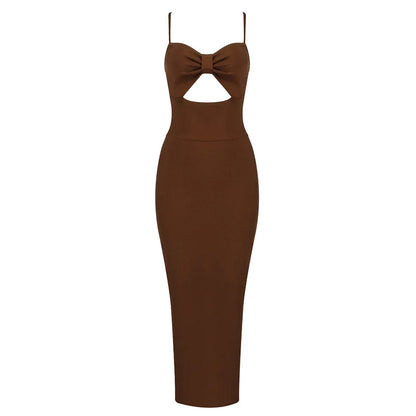 A captivating halter neck bandage dress in a range of solid colours, perfect for parties, clubs, and special events