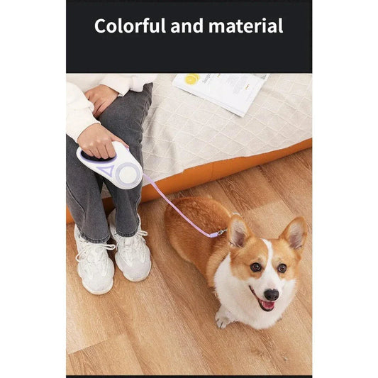 Luminous Retractable Nylon Pet Leash for Dogs and Cats in the UK, featuring adjustable length, one-handed control, and enhanced visibility for safer walks.