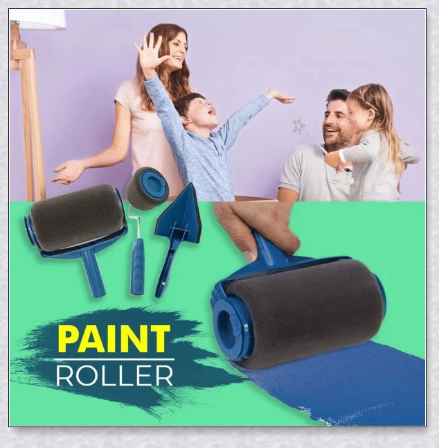 Premium Paint Roller Kit with large paint chamber, micro-fibre roller, and precision edging tools for a flawless painting job