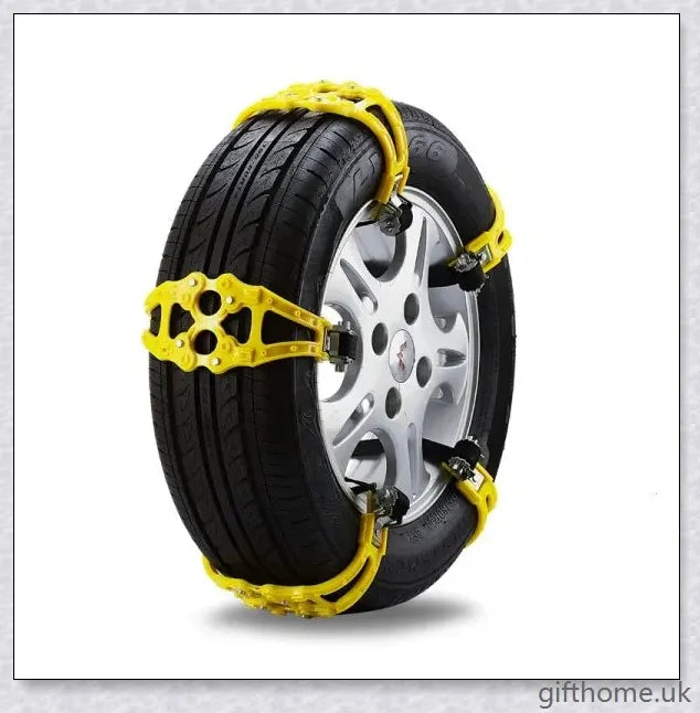 Premium anti-skid car tyre chains with alloy nails for exceptional grip and traction on UK roads