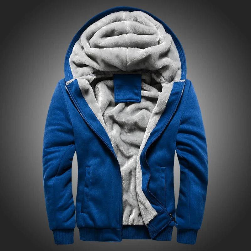 Premium padded velvet coat with thick insulating lining, available in various colours for stylish and sporty men in the UK