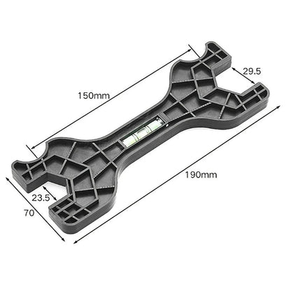 Versatile dual-head plumbing wrench with built-in level for precise adjustments and efficient plumbing repairs
