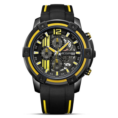 Men's Skeleton Calendar Fashion Watch with Large Dial, Showcasing Intricate Mechanical Movement and Stylish Design