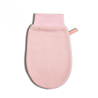 Premium exfoliating body scrub mitt made of viscose fibre for soft, smooth skin