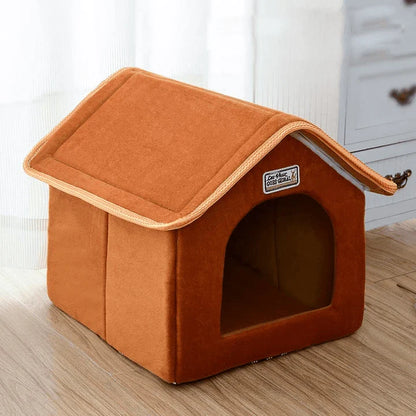 Premium Foldable Pet House with Soft Mat - Cosy and Durable Retreat for Cats and Dogs