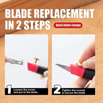 Trendha Precision Utility Knife Set with Sharp Blades, Ergonomic Handle, and Versatile Functionality
