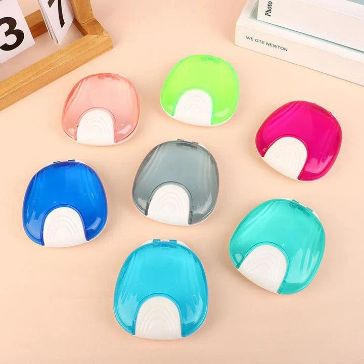 Press-to-Open Dental Retainer Denture Storage Box in Turquoise Colour