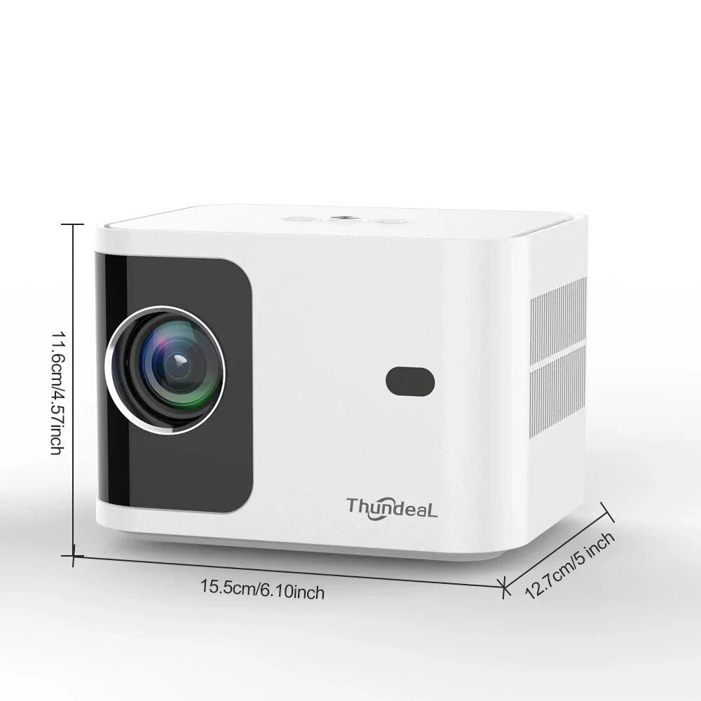 High-Definition 1080P 4K Video Portable Projector with 5G Wi-Fi and Android OS for Immersive Home Entertainment