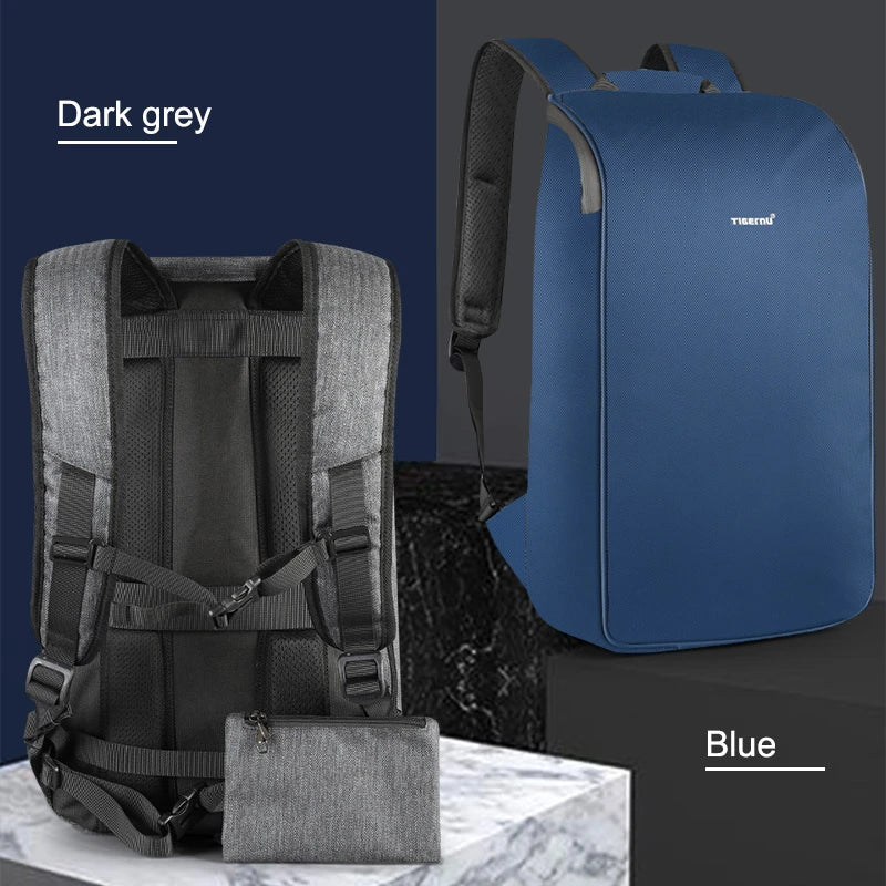 Premium high-capacity USB backpack with 15.6-inch laptop compartment, USB charging port, and durable water-resistant construction