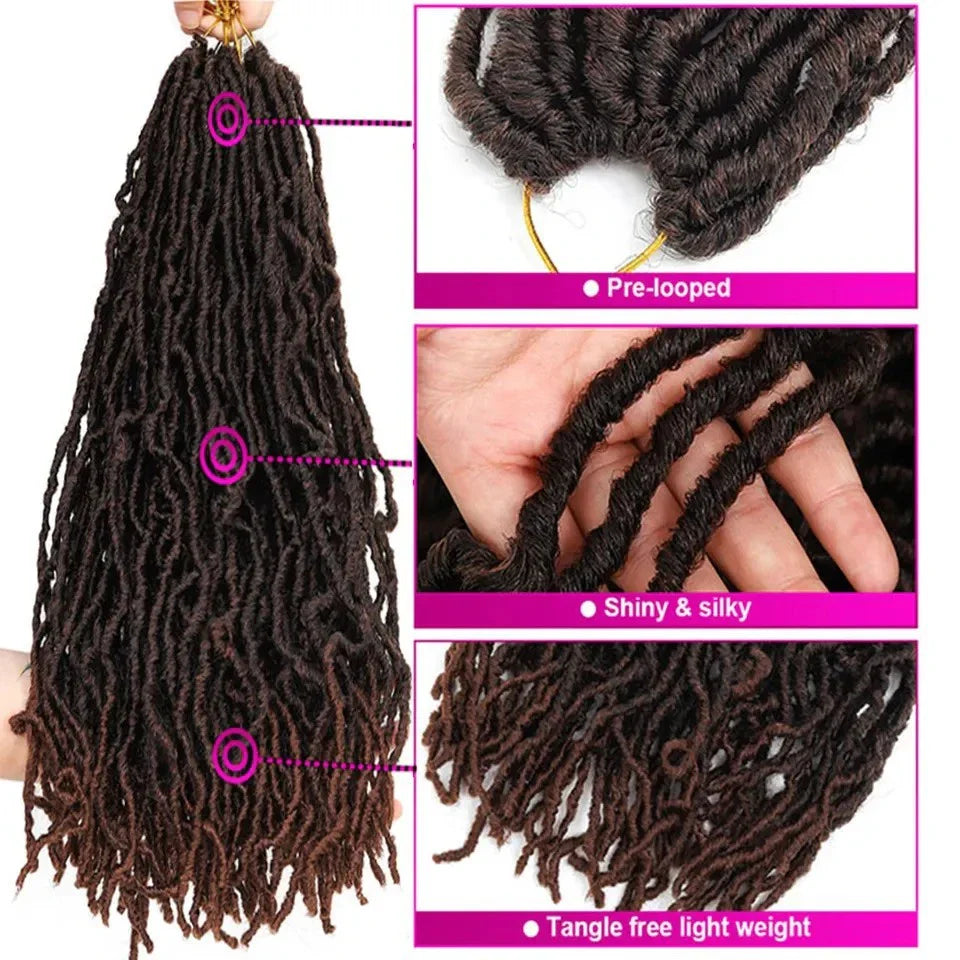 Earthworm Style Crochet Wig made of premium domestic silk with a fluffy Keke look and a range of vibrant colours