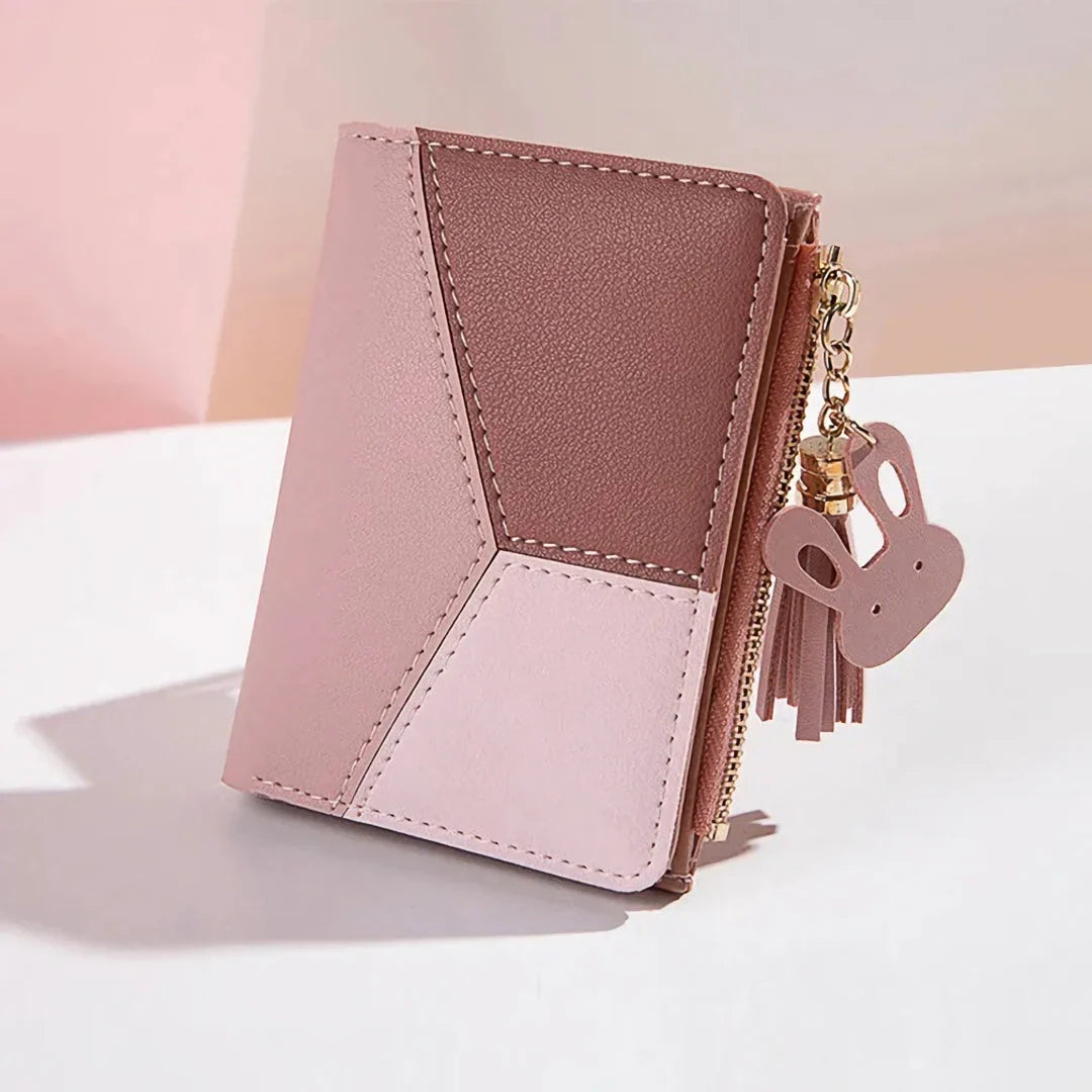 PU Leather Women's Wallet in Black, Blue, and Pink Colours