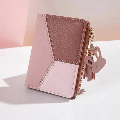 PU Leather Women's Wallet in Black, Blue, and Pink Colours