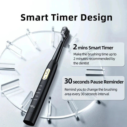 Premium Couple Electric Toothbrush with 5 Cleaning Modes and Acoustic Wave Technology