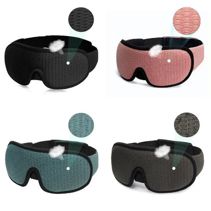 Luxury 3D memory foam sleep mask with adjustable elastic band for a tailored fit and complete darkness
