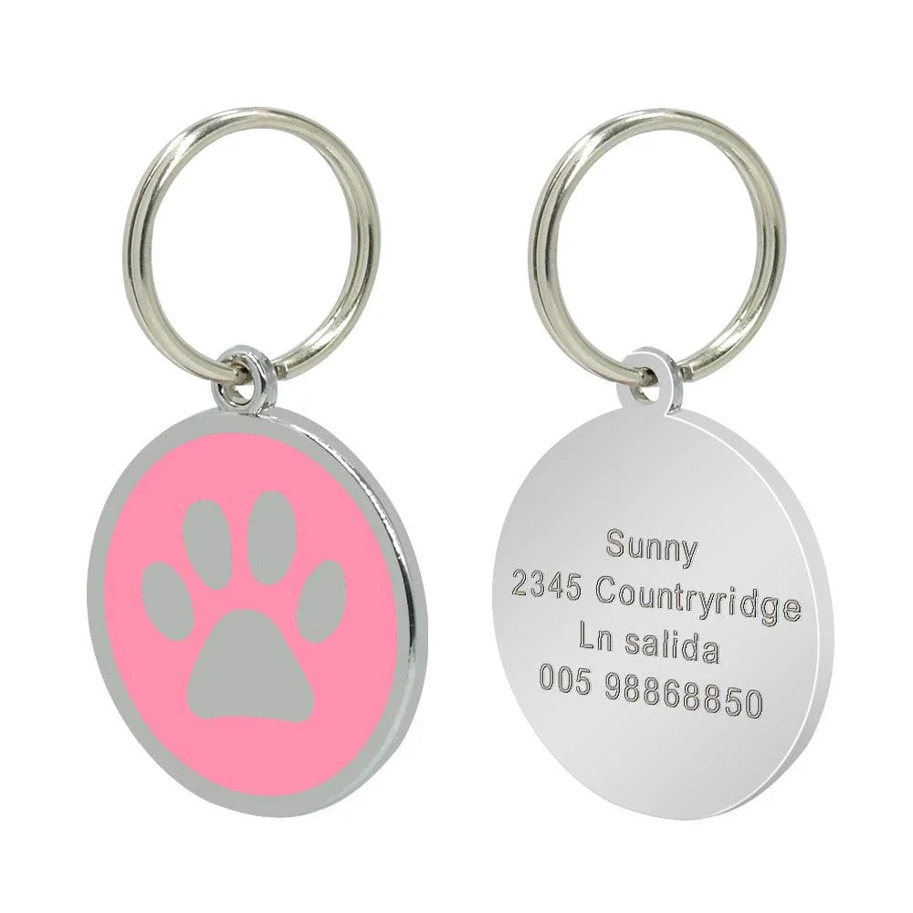 Premium Personalised Pet ID Tag in Various Colours for Cats and Dogs