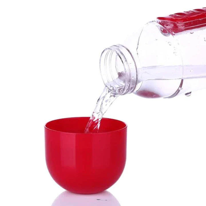 600ml Premium Plastic Water Bottle with Daily Pill Organiser - Durable, Leak-Proof Design with Integrated Supplement Storage