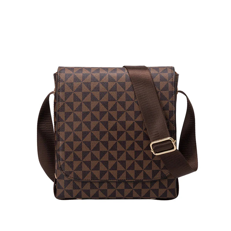 Premium quality PU leather business commuter bag with multiple compartments and adjustable shoulder strap for organised and comfortable transportation of essentials