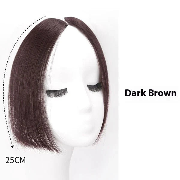 Stylish Princess Cut Wig with Bangs in various colours, including Brown Black, Natural Black, Dark Brown, and Light Brown.