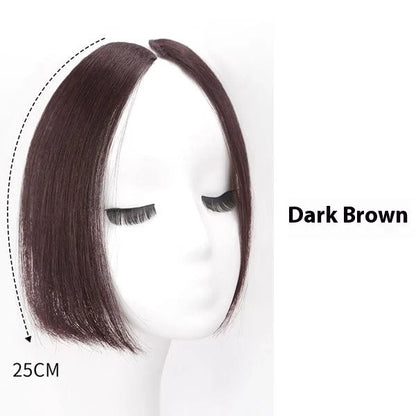 Stylish Princess Cut Wig with Bangs in various colours, including Brown Black, Natural Black, Dark Brown, and Light Brown.