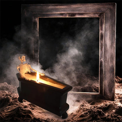 Meticulously crafted resin and wax Bubble Bath Skeleton Halloween decoration with enchanting details