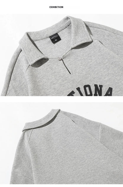 Refined cotton blend lapel shirt with half sleeves in a variety of colours, including brown, melange grey, and dark green