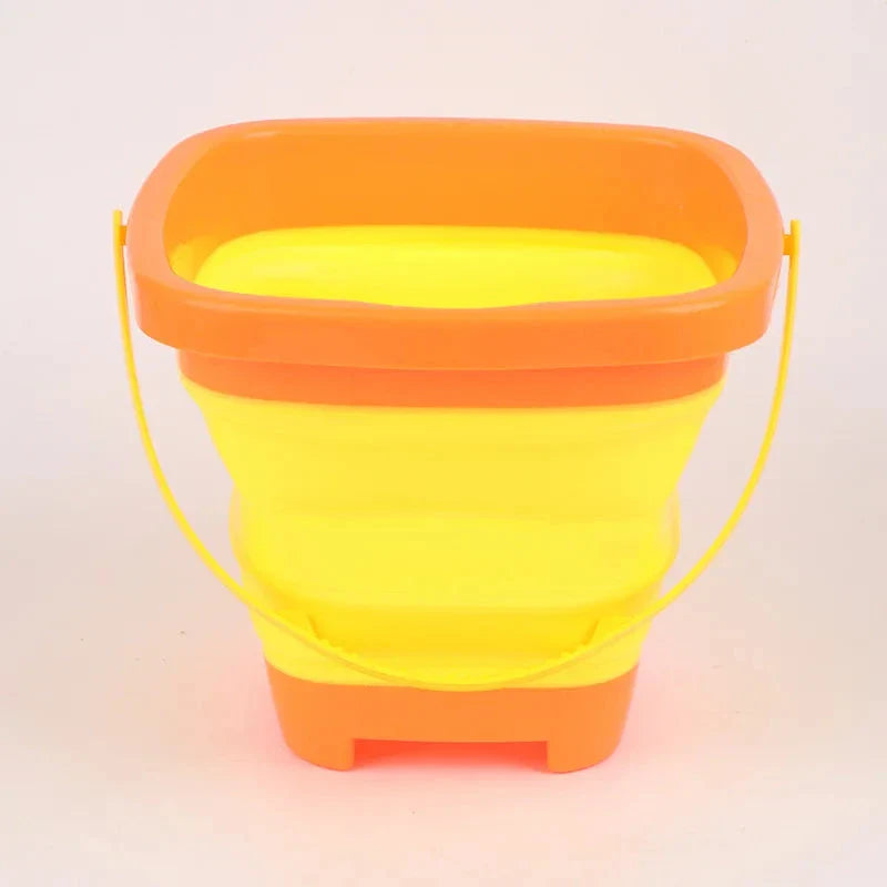 Collapsible Silicone Beach Bucket for Kids - Portable and Durable Summer Essential
