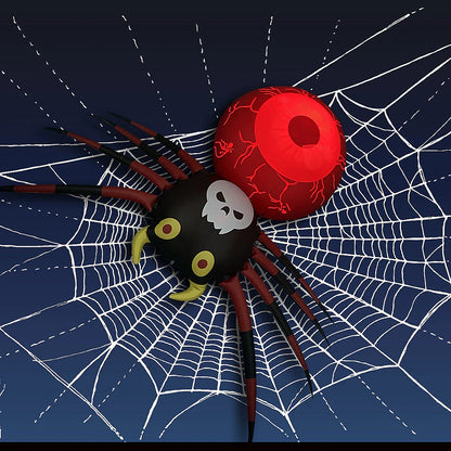 Illuminating Halloween Inflatable Spider Decoration with Captivating Lighting and Eco-Friendly Design