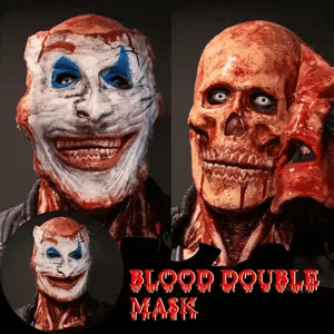 Terrifyingly lifelike horror mask with two removable layers, articulated jaw, and breathable design for a comfortable Halloween costume