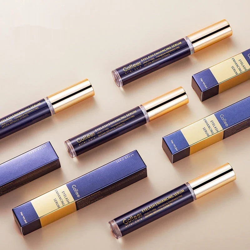 A bottle of Nourishing Eyelash Growth Serum, a product designed to stimulate lash growth and provide thicker, longer, and more voluminous lashes.
