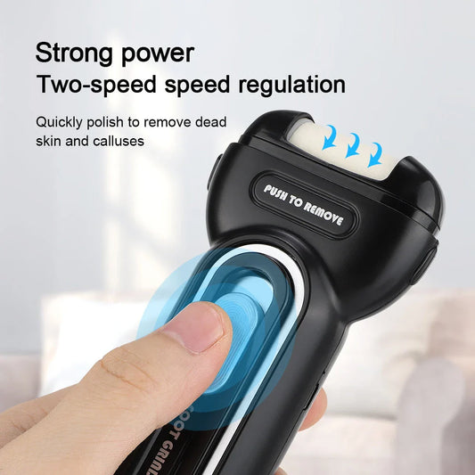 Premium electric foot callus remover with multiple grinding heads for effective, gentle callus removal and smooth, rejuvenated feet