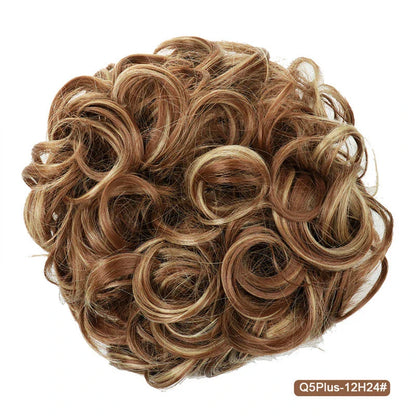 Messy Chignon Donut Hair Bun Pad in Fawn Brown, a versatile hair accessory that provides effortless elegance