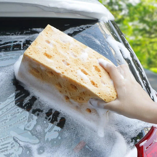 Premium white polyurethane foam sponge block for effortless car washing and window cleaning