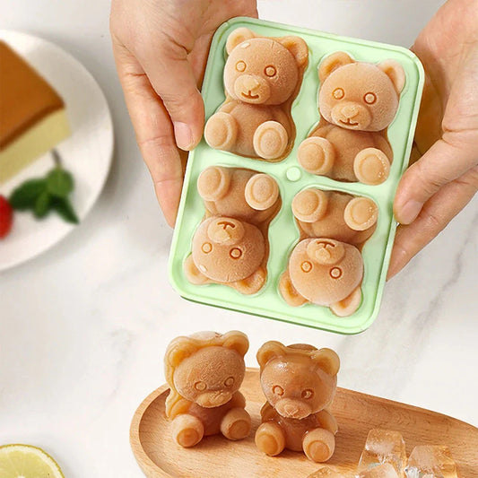Charming bear-shaped ice cube mould for creating fun and creative frozen treats in the UK