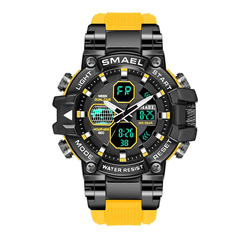 Premium sports fitness watch with alloy casing, high-definition dial, and customizable strap for active British gentlemen