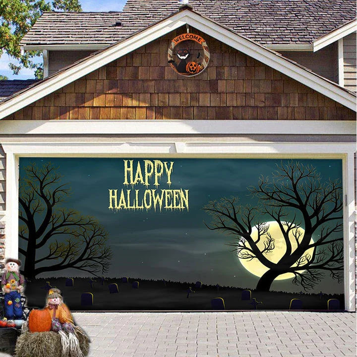 Decorative hanging cloth fabric with geometric abstraction pattern for Halloween party backdrop