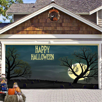 Decorative hanging cloth fabric with geometric abstraction pattern for Halloween party backdrop