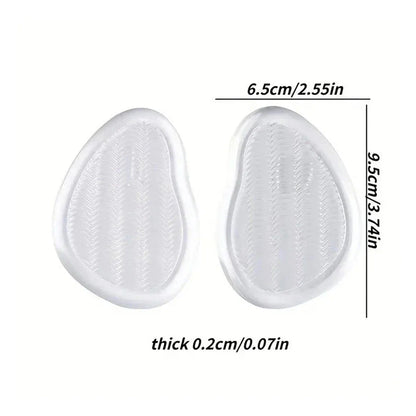 Premium silicone insoles for comfortable high heel wear, featuring cushioning and anti-slip design